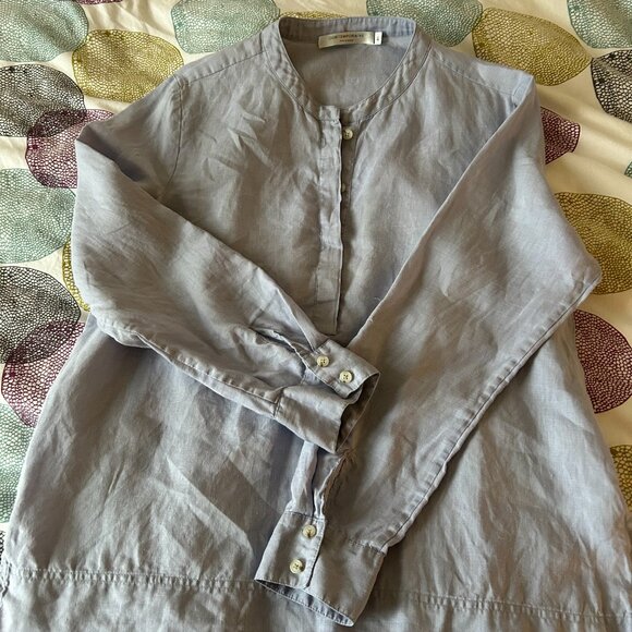 Simon's Contemporaine 100% Linen Tunic Light Blue Women Size Large - Picture 5 of 8